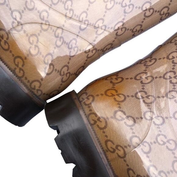 Authentic Gucci Monogram Rain Boots Size 9 - Picture 13 of 16